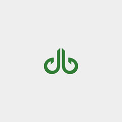 Letter DB logo template design in Vector illustration 