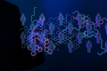abstract social network scheme, which contains business people