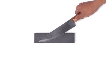 Sharpening stone isolated on white background