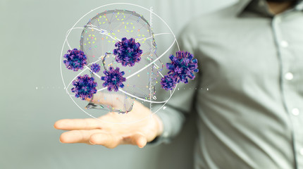 epidemic coronavirus digital 3d flu