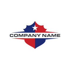 American Shield Logo Design Template