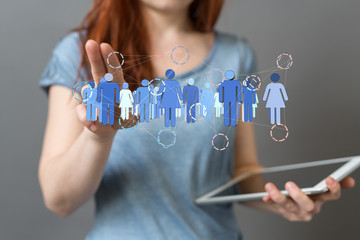 Working With New Modern Computer Show Social Network