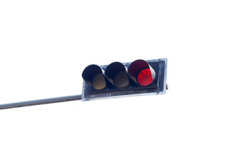 Traffic light isolated on white background