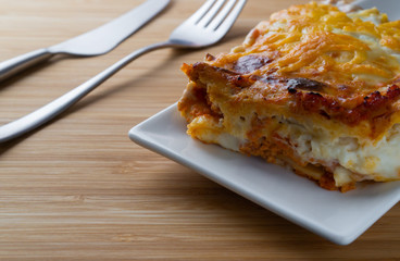 lasagna bolognese bechamel sauce classic italian family recipes for happiness festive recipes italian popular recipes mediterranean, leaves, grated, garnish, macro, dish, new, ragu, year, autumn, baki