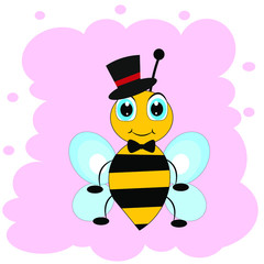 cute bee illustration nursery decor