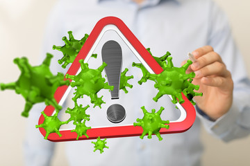 COVID-19 Business Finance Crisis Concept. Coronavirus Danger Pandemic. Global stress of world .