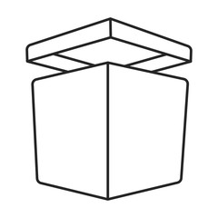 Gift box vector icon.Outline vector icon isolated on white background gift box.