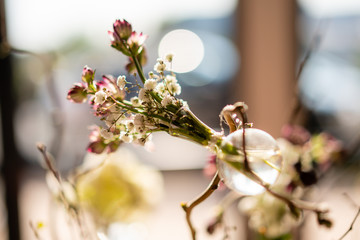 bridal bouquet and floral art for different ceremony