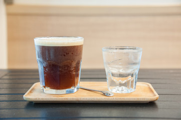 Cold Brew Coffee with a glass of water