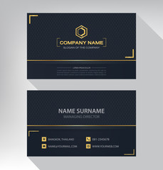 Business card in modern luxury style black and gold color