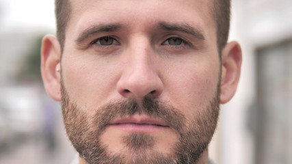 Obraz premium Close up of Beard Casual Man Face