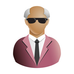 User or member avatar man people icon isolated on white background. Illustration