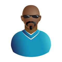 User or member avatar man people icon isolated on white background. Illustration