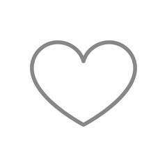 Like, heart line icon. Love, feedback symbol.