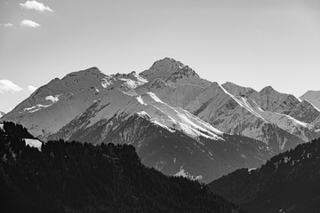 mountains in winter landscape horizon 
