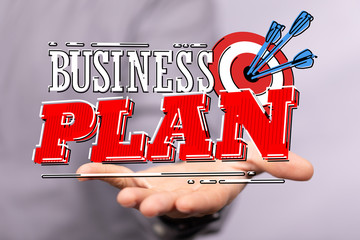Dart arrow on target dartboard, Business success concept..