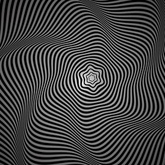 Distortion Waves Leaf Optical. Monochrome Color Background