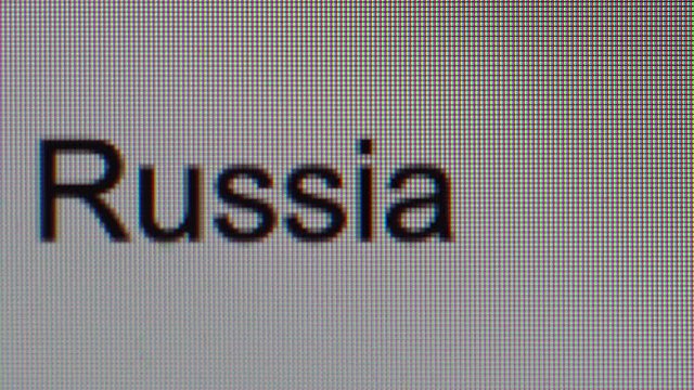 Search Engine, Search For Russia, typing in English