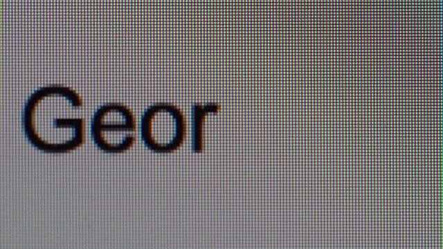Search Engine, Search for Georgia, typing in English