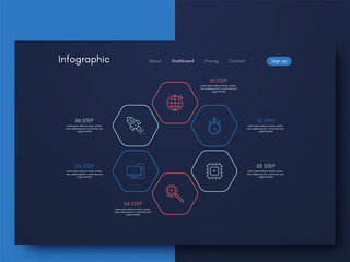 Vector graphic infographics. Template for creating mobile applications, workflow layout, diagram, banner, web design, business infographic reports