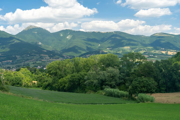 Fototapeta na wymiar Rural landscape near Fabriano, Marches