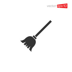 Broom Cleaning Icon Design Vector