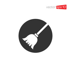 Broom Cleaning Icon Design Vector