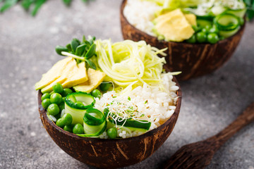 Vegan buddha bowl with vegetables