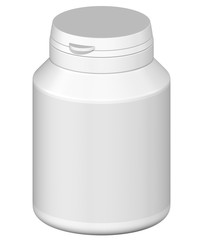 Realistic 3D Bottle Mock Up Template on White Background.3D Rendering 