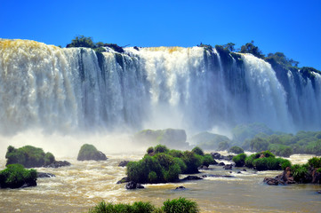 Waterfall in Foz do Iguaçu in Brazilian Side