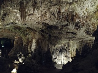 Fototapeta na wymiar One of the most famous cave with beautiful formations in Postojna in Slovenia.