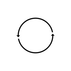 Arrow rotation cycle icon simple design