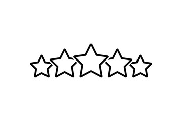 Rating stars icon line style