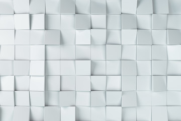 Creative abstract white cubic textured.