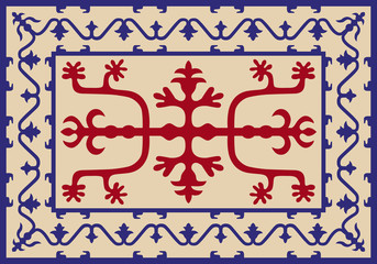 Chechen traditional ornament.  .Vector Illustration.