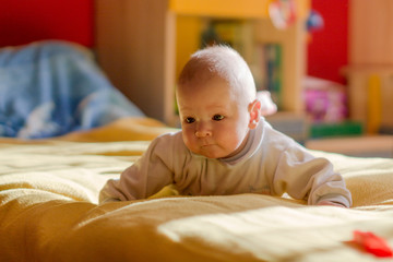 small cheerful toothless children large child portrait