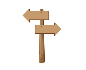 wooden arrow signs vector