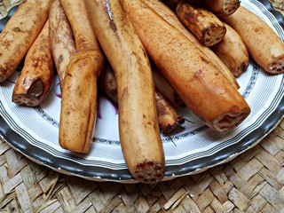 Fresh Whole Lotus Root Close-Up