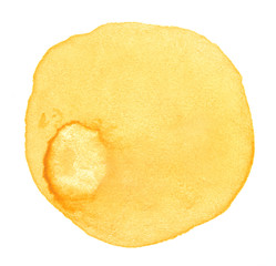 Yellow watercolor stroke