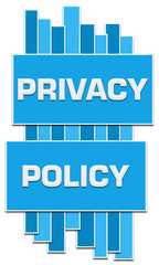 Privacy Policy Blue Vertical Squares Boxes 