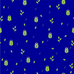  leaf blue background