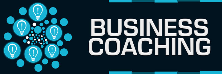 Business Coaching Blue Dots Circular Bulbs Left 