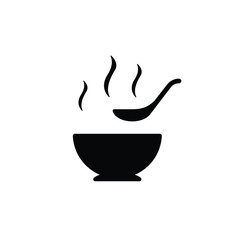 Soup cup icon vector