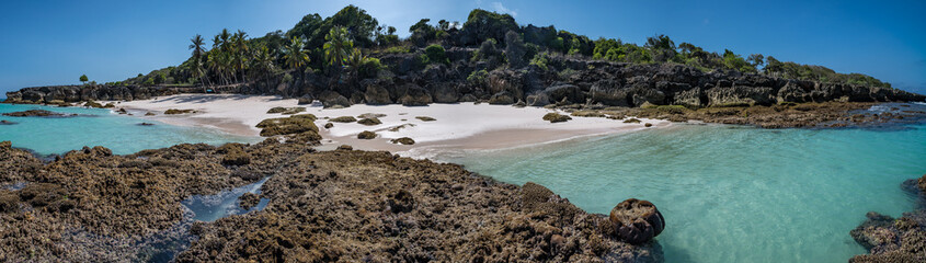 Postcard wild beach with clear waters and nobody around on a remote island in Indonesia. Looks like...