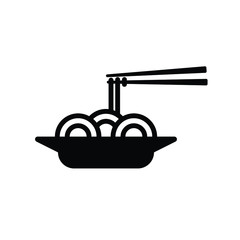 Noodle icon vector