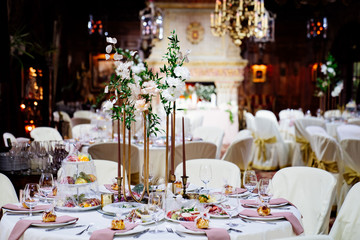 table served for holiday with surprise for guests.