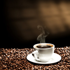 desk of free space for your decoration and dark moof photo of cafe interior. 