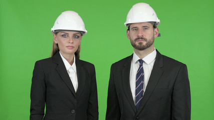 The Serious Civil Engineers Standing Against Chroma Key