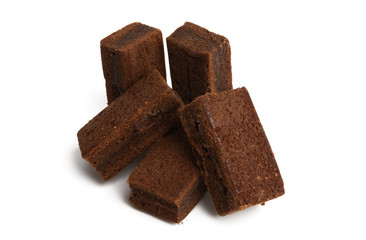 brownie chocolate cake isolated