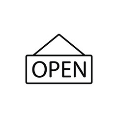 Open label icon vector